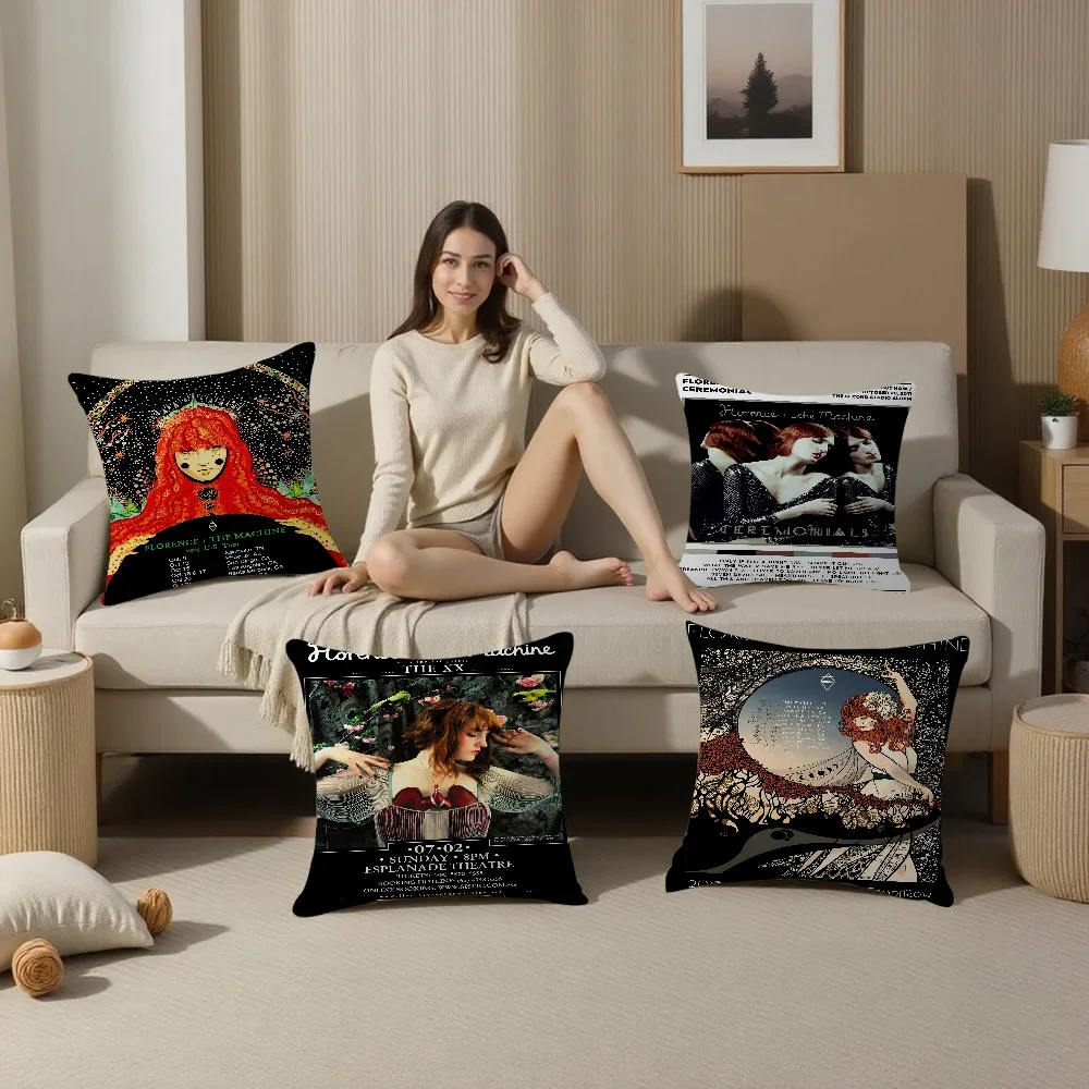 مغني البوب فلورنسا وآلة سادات الفراش المنزلي وسادة للديكور غطاء الزفاف كيس وسادة فائق النعومة #1