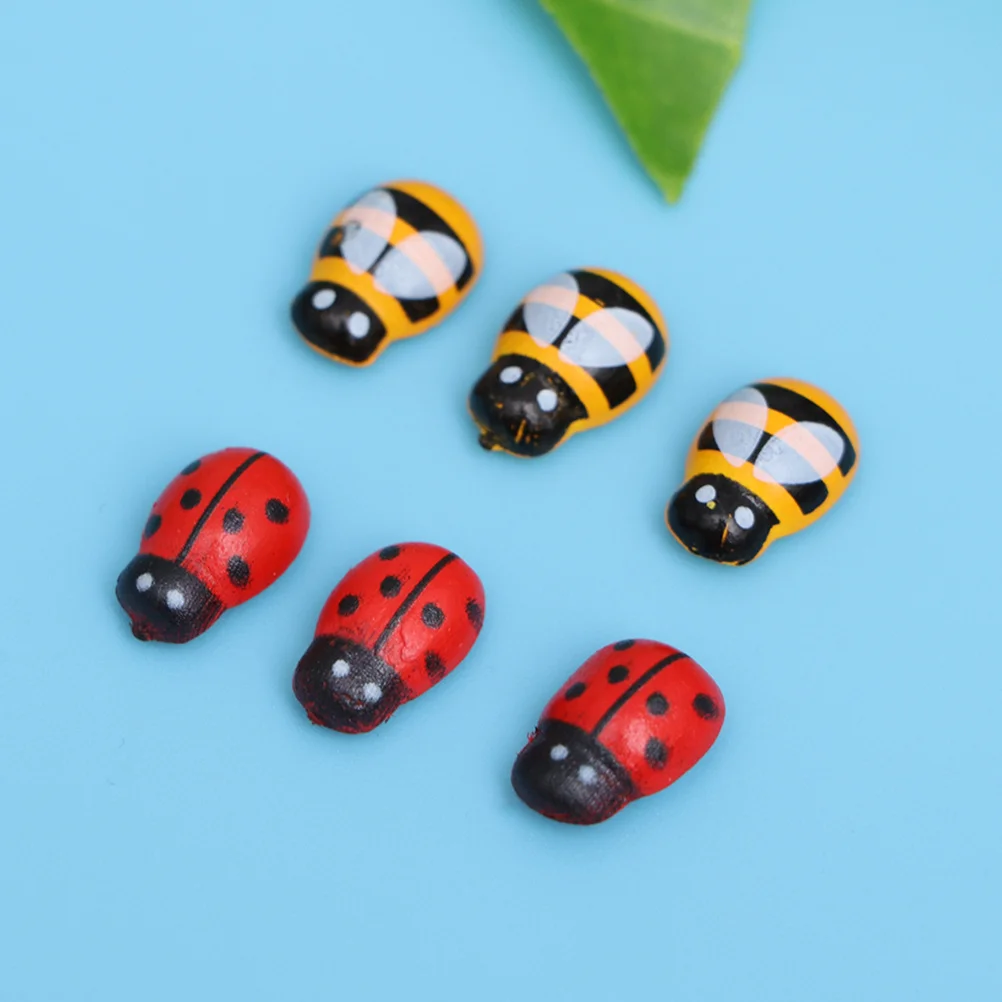 

200pcs Wooden Insect Patches 9X13Mm Bee Shape Small Craft Patches For Diy Jewelry Making Hair Accessories Decor Bag Phone Case