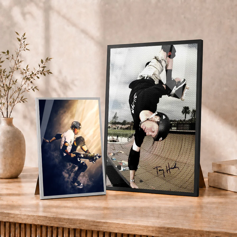Tony Hawk Framed Aluminum Metal Poster Customized Photo Urban Skateboard Legend Style Wall Art For Teen Bedroom Collector Gift - view 3