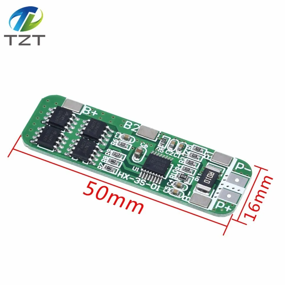 TZT 3S 6A Li-ion Lithium Battery 18650 Charger Protection Board Module 10.8V 11.1V 12.6V Wholesale