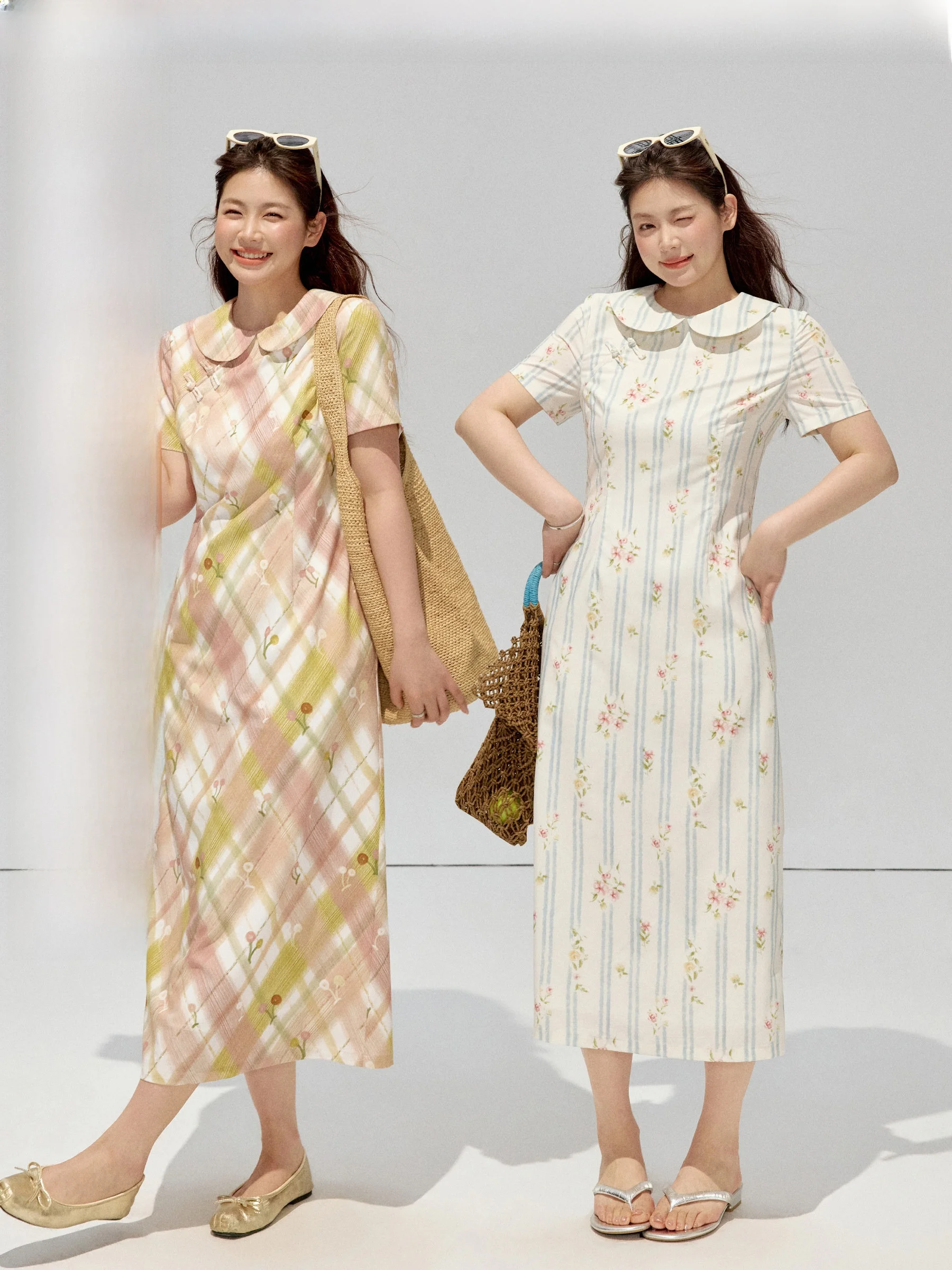 

Large Size Sle Printed Long Dr Doll Collar Micro Plump MM Giant u Studio New Chinese Sle Faion Dr