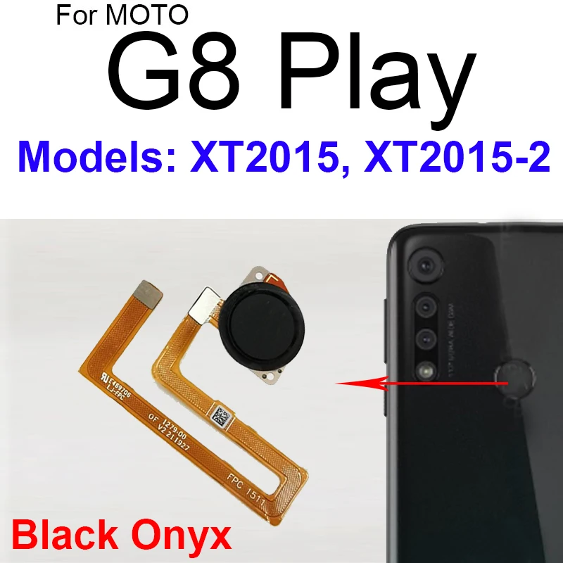 Touch Finger Sensor Return Key Flex Cable For Motorola Moto G8 Play G8 Plus G8 Power Lite Back Fingerprint Sensor Power Button