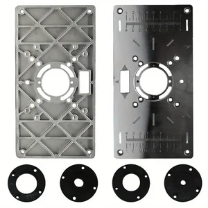 Mesa de roteador de alumínio, placa de inserção para bancos de madeira, ferramentas de madeira, fresadora e aparadora com anéis 10 principais vendas argola para cadeira - №5