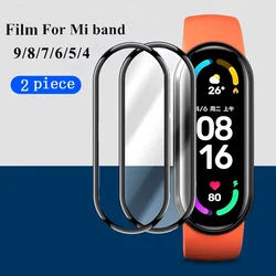 Glass Film for Mi band 9 8 7 6 5 Strap Screen Protector SmartWatch Accessories Miband5 miband6 for Xiaomi Mi band 4 5 6 7 8 film