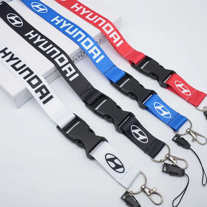 Car Keychain Nylon Lanyard Keyring Key Chain Accessories For Hyundai TUCSON N line KONA ACCENT SANTA FE Creta Azera Kauai Eon