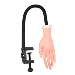 Flexible Positioning Manicure Practice Hand Movable Nail Simple Manipulator With Arms For Nail Art Training Diy Nail Design Tool