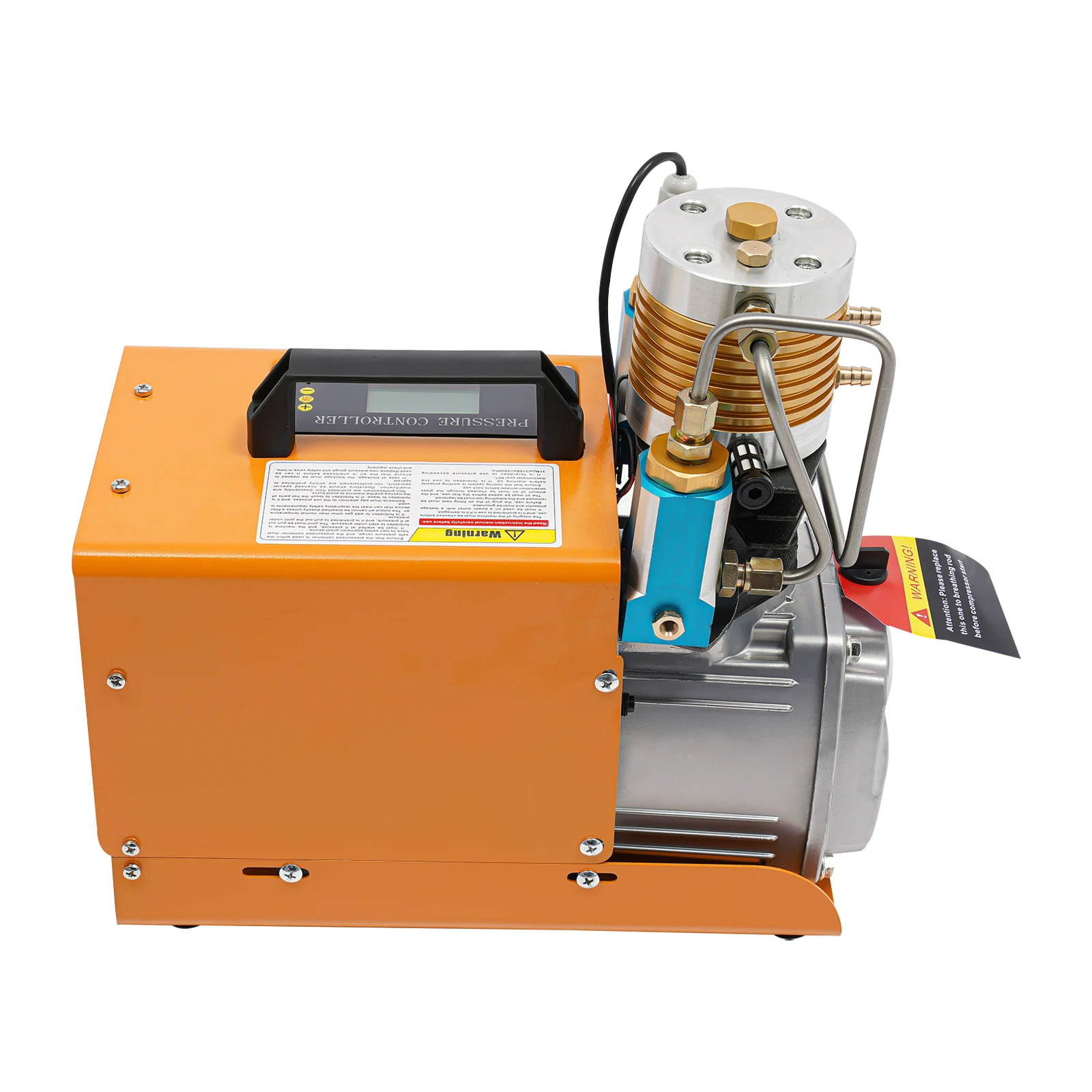 1800W 220V Tragbare Elektrische Hochdruck-Luftpumpe 0-30MPa, Wasser+Luft-Kühlung Asynchronmotor-Inflator mit Wasser-Öl-Abscheider für Garage und Werkstatt – Detail 23