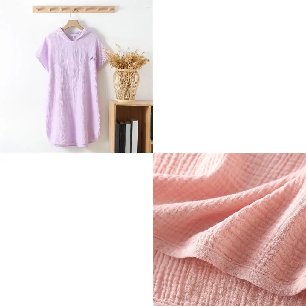 

Впитывающее хлопковое полотенце с капюшоном для детей, накидка, многофункциональная ткань для душа, однотонная для ванны или