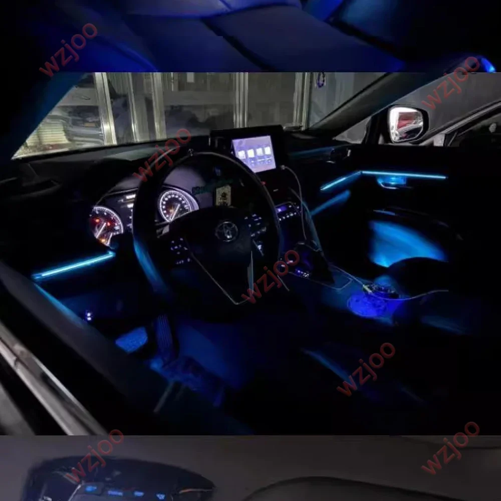 For Toyota Harrier Venza 2022 2023 2024 LED Car Inner Ambient Light Carved Illusion Atmosphere Light button +APP control