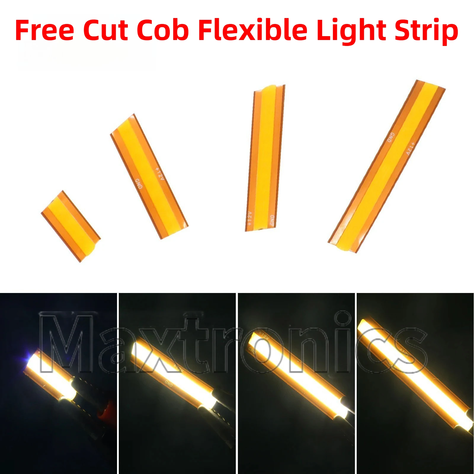 5m/rolo corte livre cob led luz de tira 528leds/m 8mm largura pcb quente/branco natural/branco frio iluminação linear 12/24v fita flexível