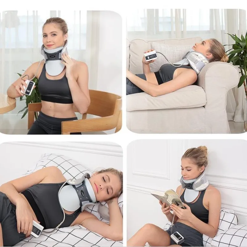 neck cervical traction device adjustable inflatable collar household massage Spondylosis Collar Hanging Neck frame