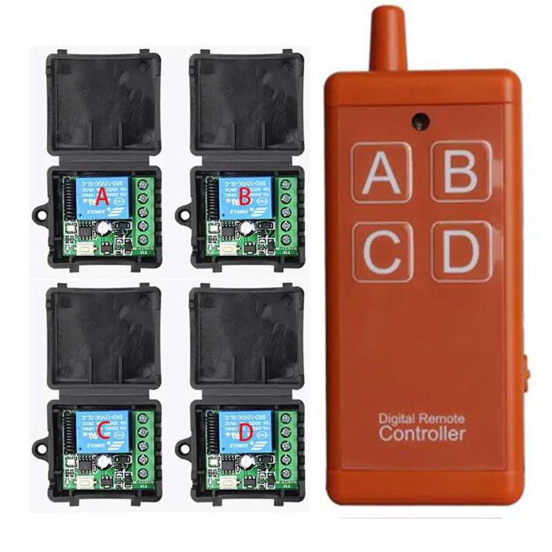 433MHZ Universele DC 12V 1CH 10A RF Draadloze Radio Afstandsbediening Schakelaar Systeem Ontvanger Zender Met USB interface