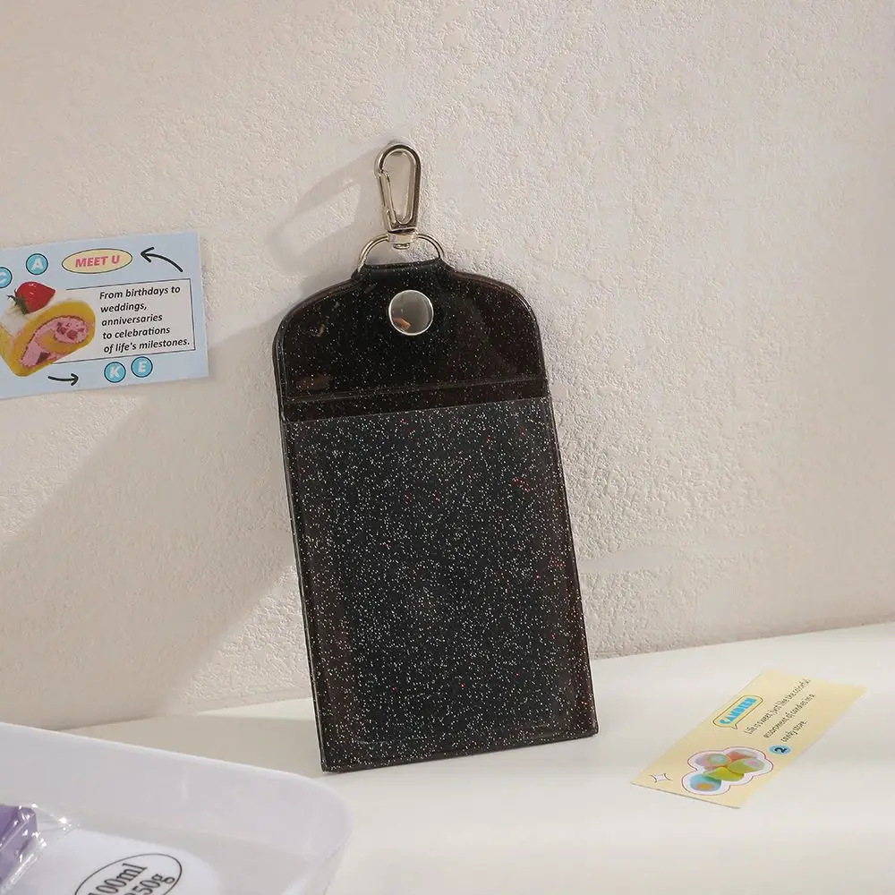 Creatieve 3-inch fotokaarthouder Transparant PVC sleutelhangers Cadeau Mini Idol fotohouder