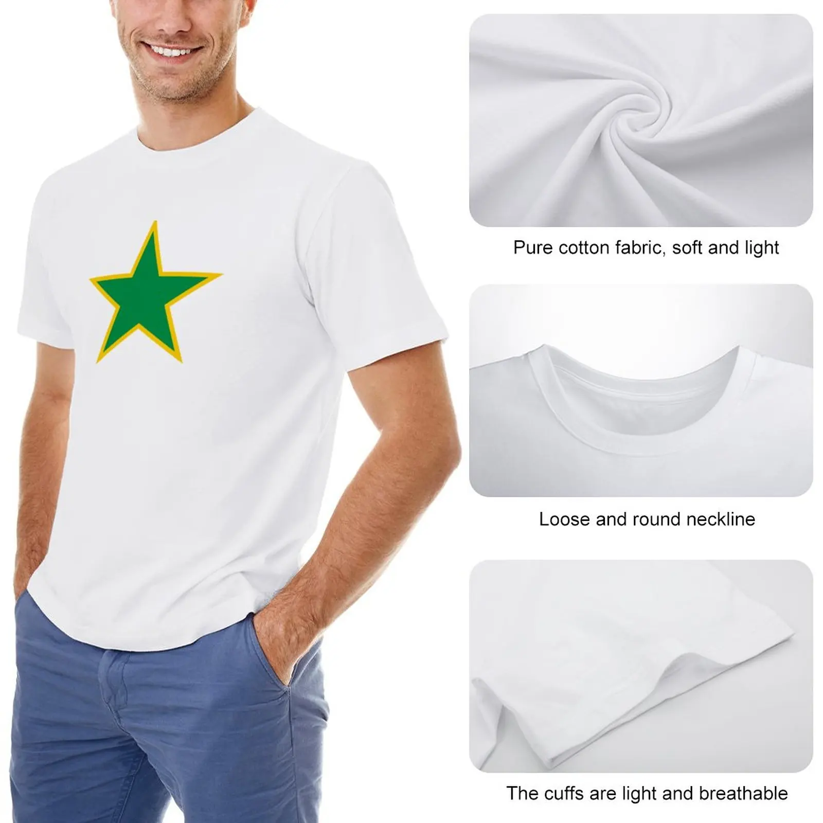 Green Star | Jotaro part 5 tee T-Shirt T-shirt short black t shirts Men's t shirts