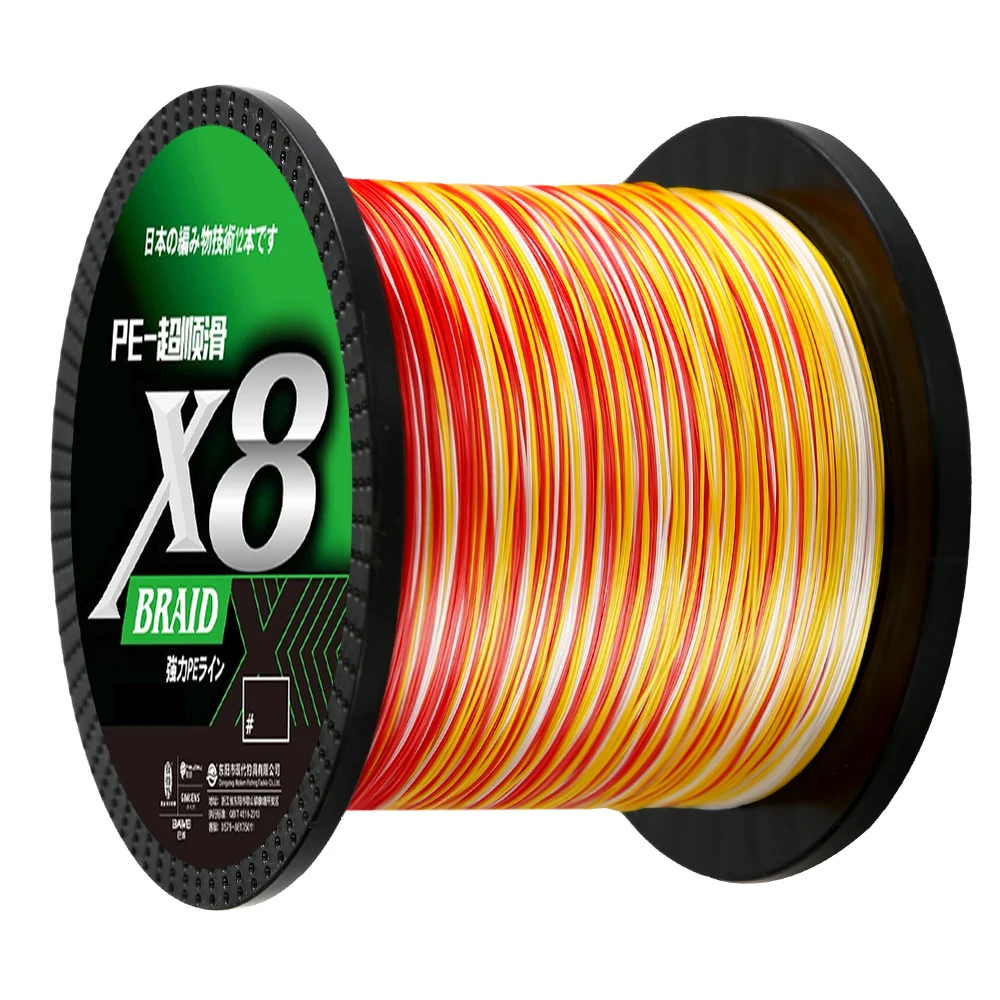 8 Strands PE Fishing Lines 500m 1000m 3000M Japan Super Strong Smooth Multifilament Line For Carp Fishing Saltwater Braided Wire