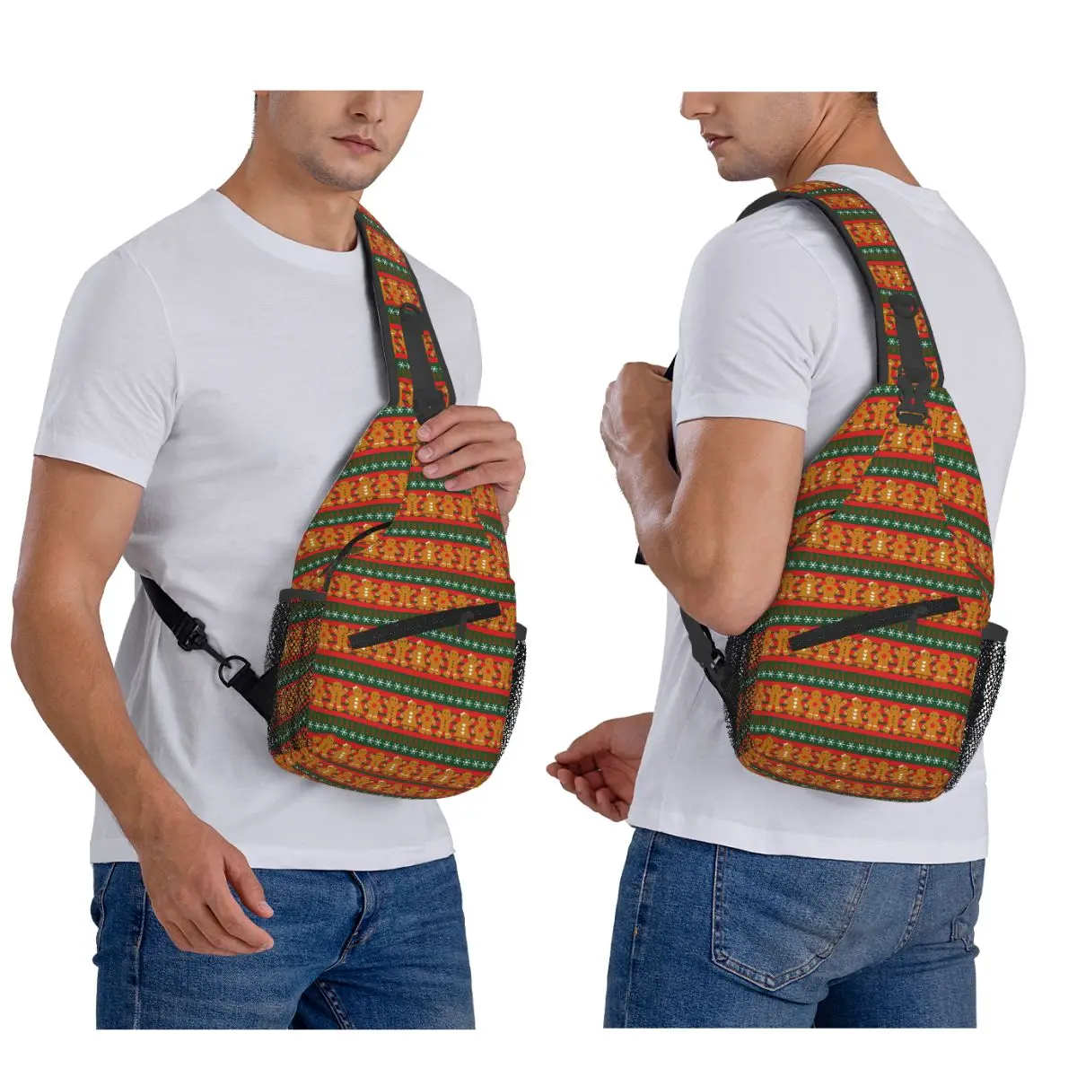 

Merry Christmas & Happy Holidays! Chest Bag Men Sling Crossbody Backpack Chest Bag Travel Hiking Daypack Shoulder Bag