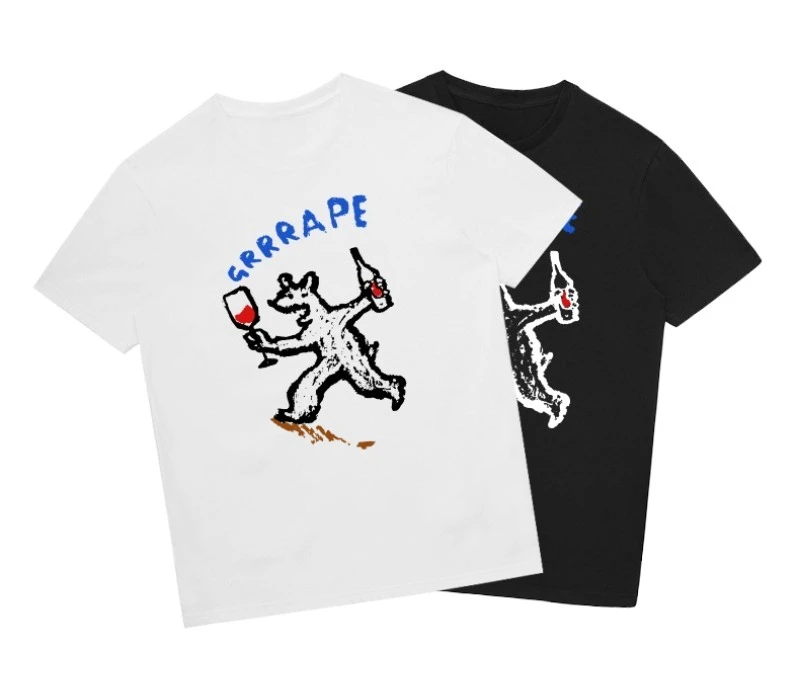 

Лето 2023, новая креативная футболка с принтом для питья, хлопковый модный свободный мужской и женский топ с короткими рукавами