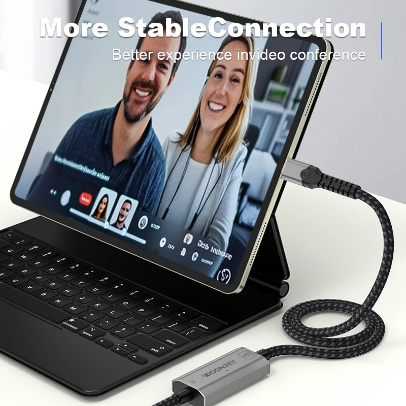 DOONJIEY USB C to Ethernet Cable 2500Mbps Type C to RJ45 Gigabit LAN Network Adapter Directly Connected For PC MacBook Air