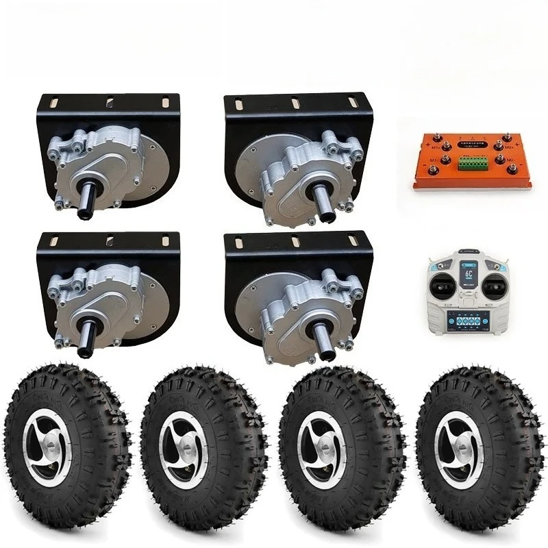 Wheel 24V 1400W Dual Drive Motor Kit Solid Tires