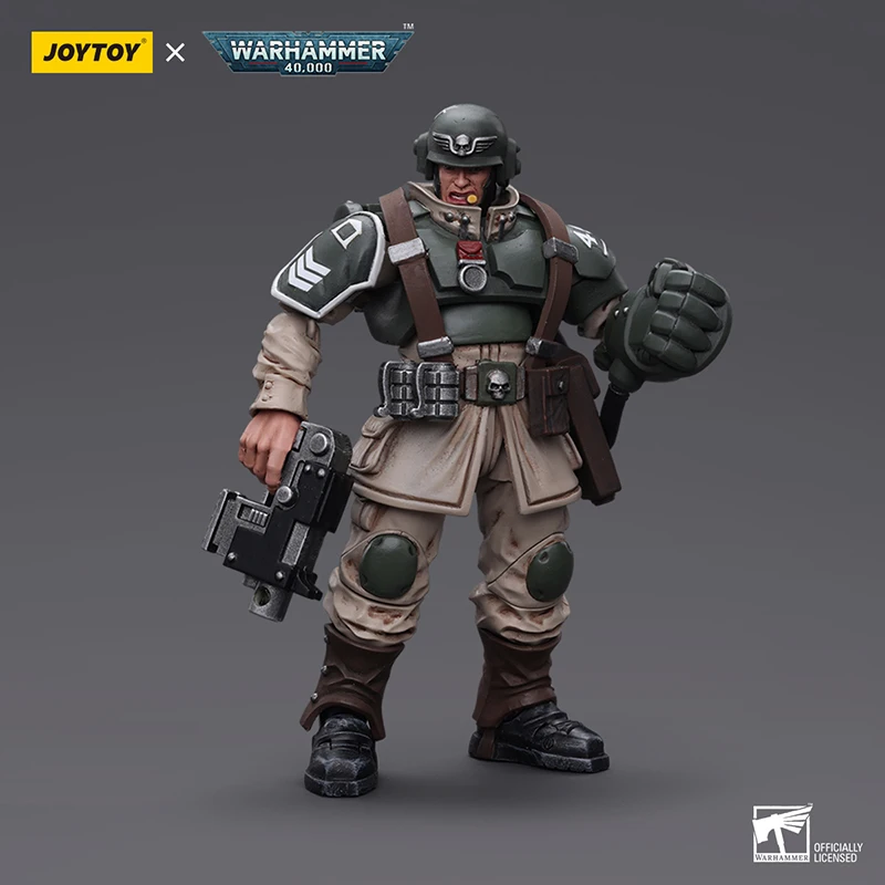 [IN MAGAZZINO] JOYTOY Warhammer 40k 1/18 Action Figures Astra Militarum Cadian Command Squad Collezioni Figure Modello Giocattolo Regalo di Natale