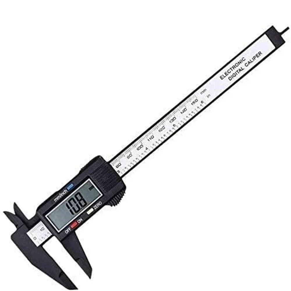 Electronic Digital Caliper Tools Imperial/Metric Conversion 0-6 Inches 100/150mm Carbon Fiber Gauge Micrometer Vernier Measuring