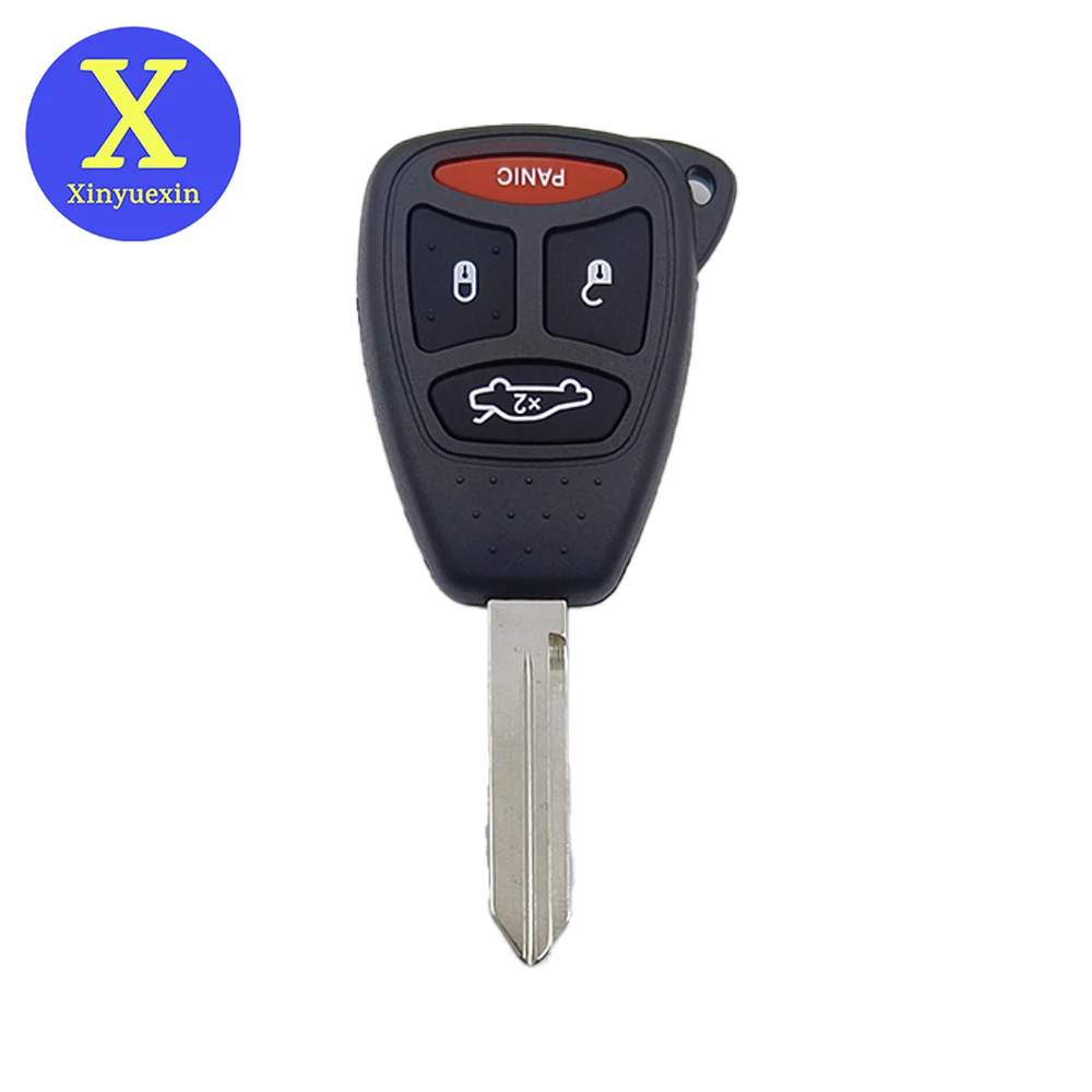 

Xinyuexin Remote Key Shell Case Cover Replacement Blank Key for Chrysler Dodge Jeep 4 Buttons Car Accessories