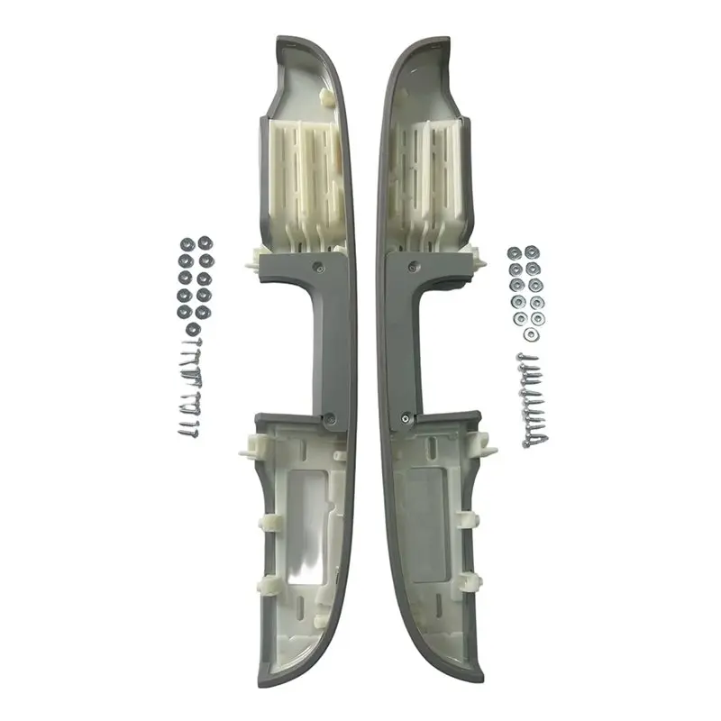 Repair Kit 1 Pair Rear Door Armrest Panel Handle Cover For Silverado GMC Yukon 07-14 Gray 20895898 20895903
