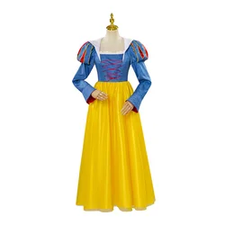 Adult Women Deluxe Princess Dress For Cinderella Snow White Ball Gown Halloween Carnival Christmas Party Cosplay Costume