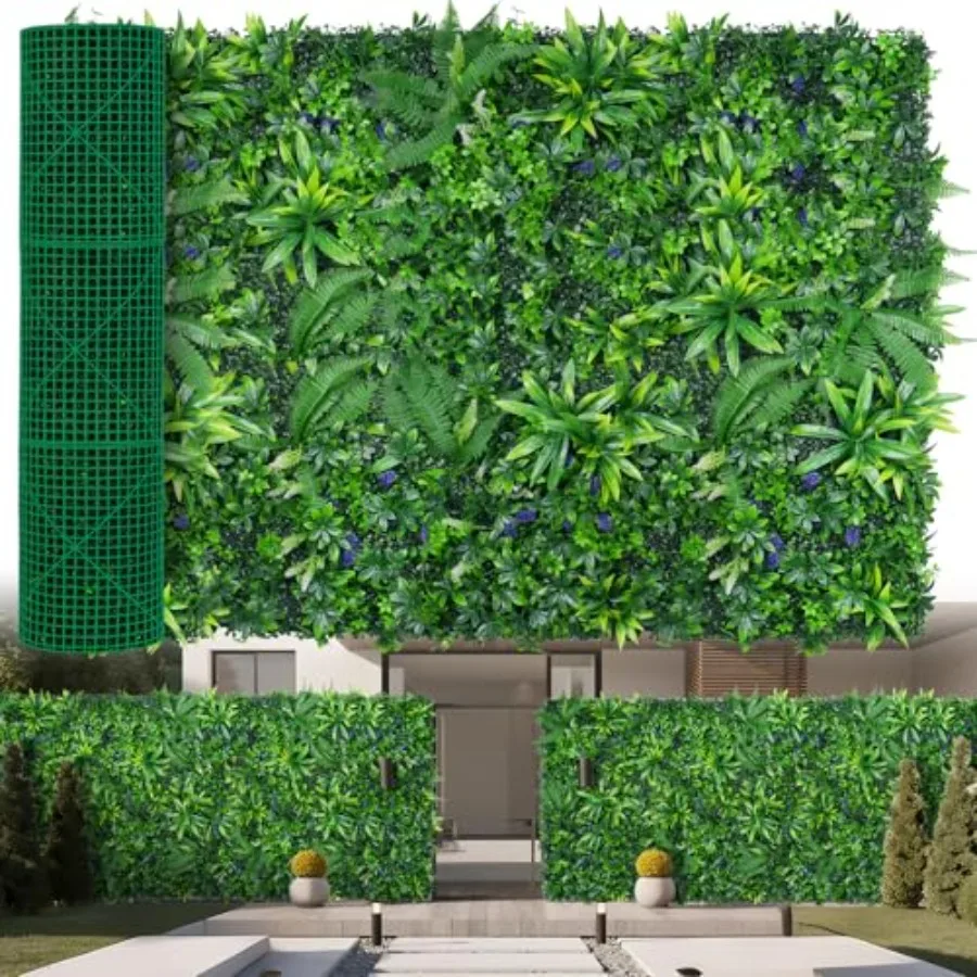 

Искусственные панели из тропического боксвуда 60x120 дюймов (50 кв. футов) – Зеленая травяная УФ-стойкая ширма-изгородь для свадебного декора