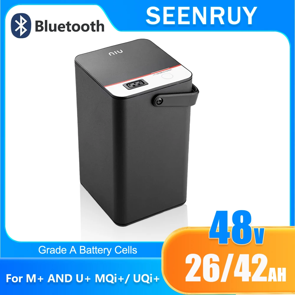 NIU Original Lithium Battery 48V 26Ah/42Ah for Electric Motorcycle M+ U+ MQi+ UQi+ High-Quality Replacement Battery