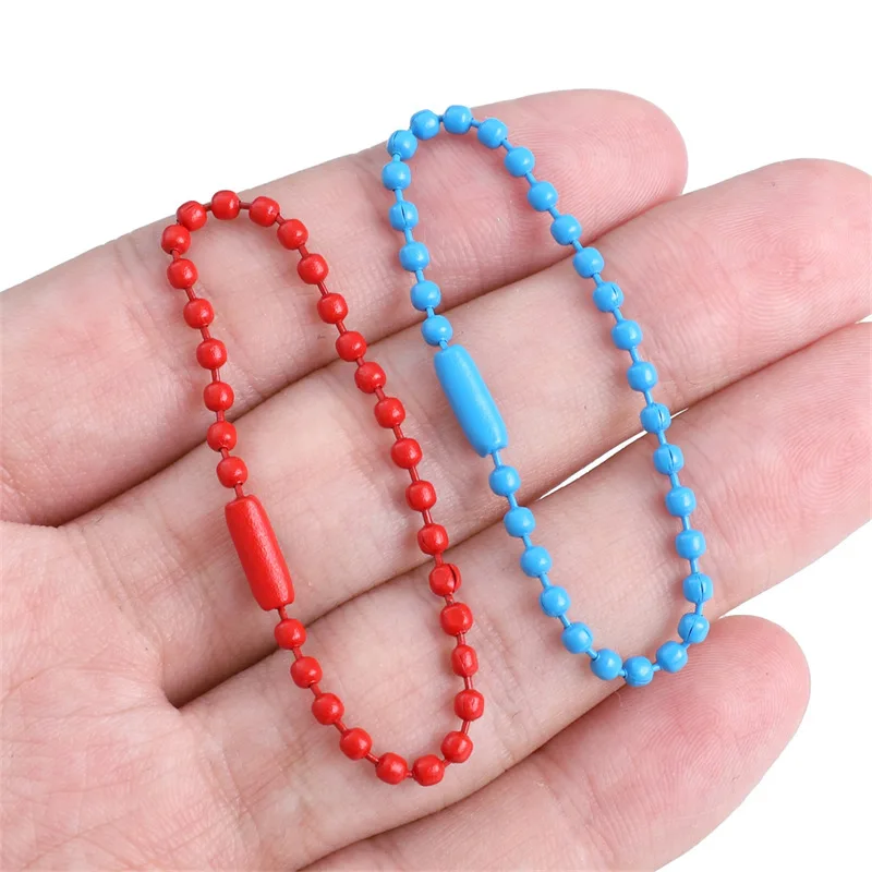 20-200 Stück/Los 10/12cm Bunte Kugelketten für DIY Schlüsselanhänger, Hundemarken, Etiketten, Schmuckherstellung, Zubehör – Detail 5