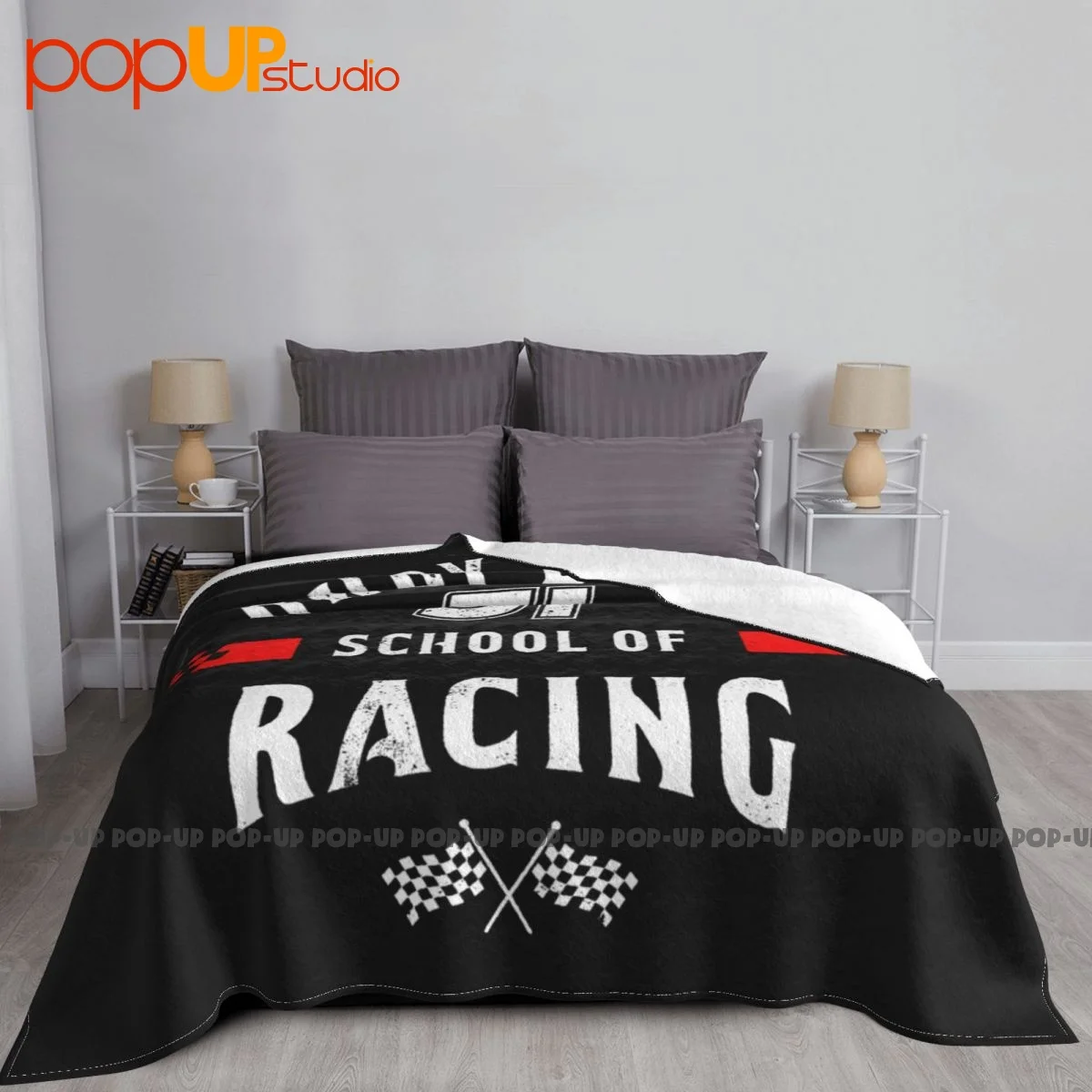 Rowdy Burns School Of Racing Blanket Autumn New Style On The Sofa Faux Fur Mink Camping Blanket