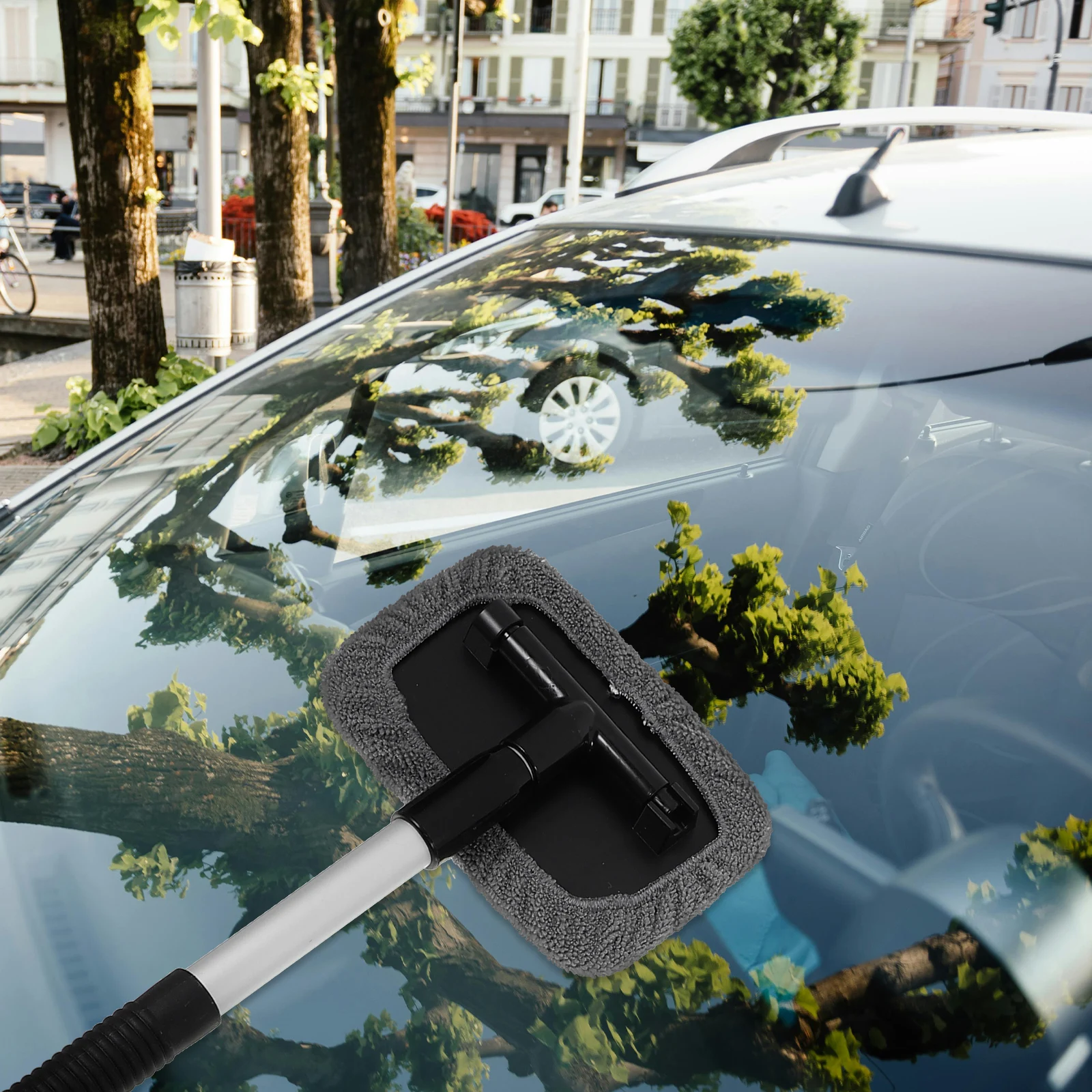 

Cleaning Brush Set Telescopic Pole Window Squeegee Car Windshield Cleaner Replacement Cloth Fiber Scraper Bottle Plastic