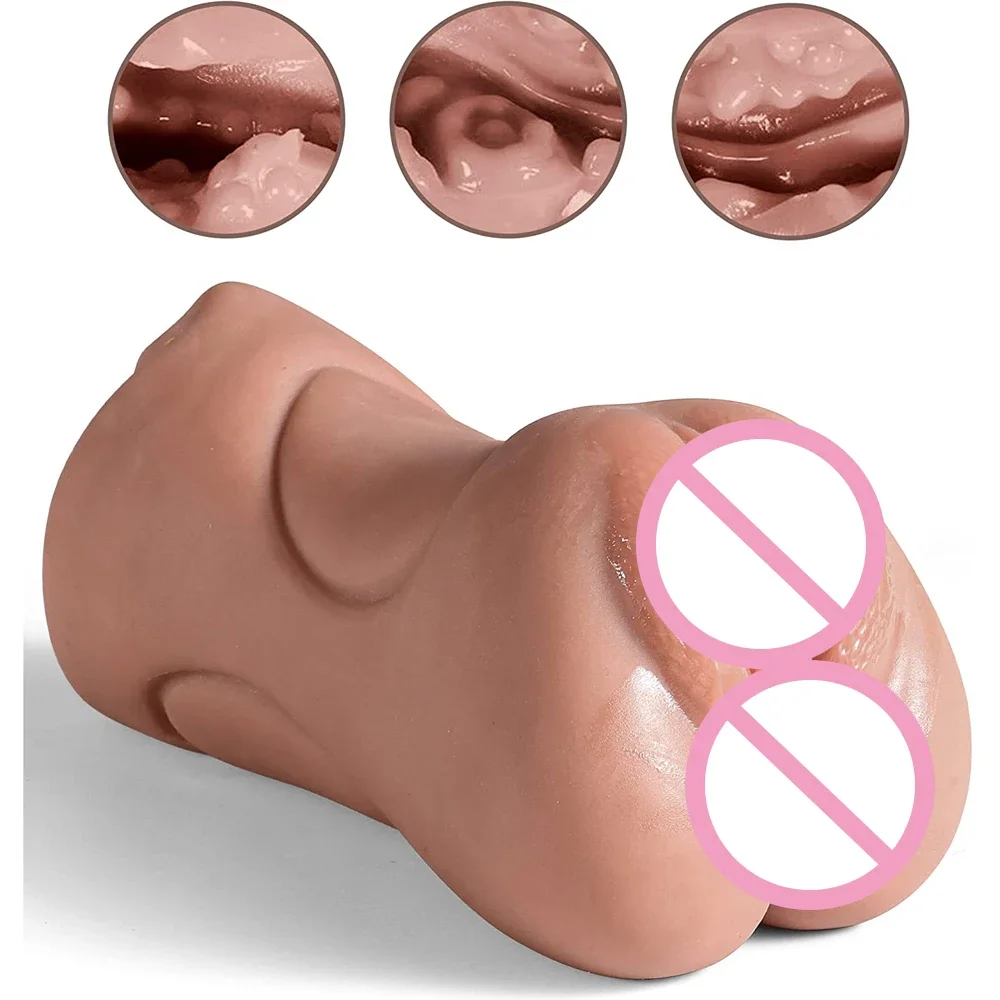 3 In 1 Pocket Pussy Male Masturbators with Real Texture Oral Vaginal Anal Artificial Sex Toys for Adults Men Blowjob Penetration view 2