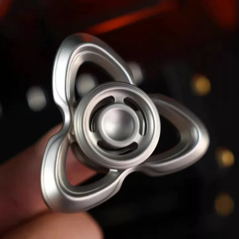 Stainless Steel EDC Relieve Stress Relief Toy Adults Anti Anxiety Top Tip Gyro Metal Fidget Spinner Mens Birthday Christmas Gift