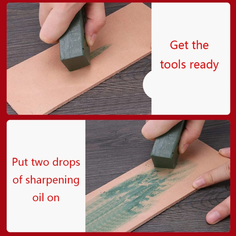 Polimento composto fino verde lustrando composto portátil de couro strop afiação stropping compostos pasta abrasiva