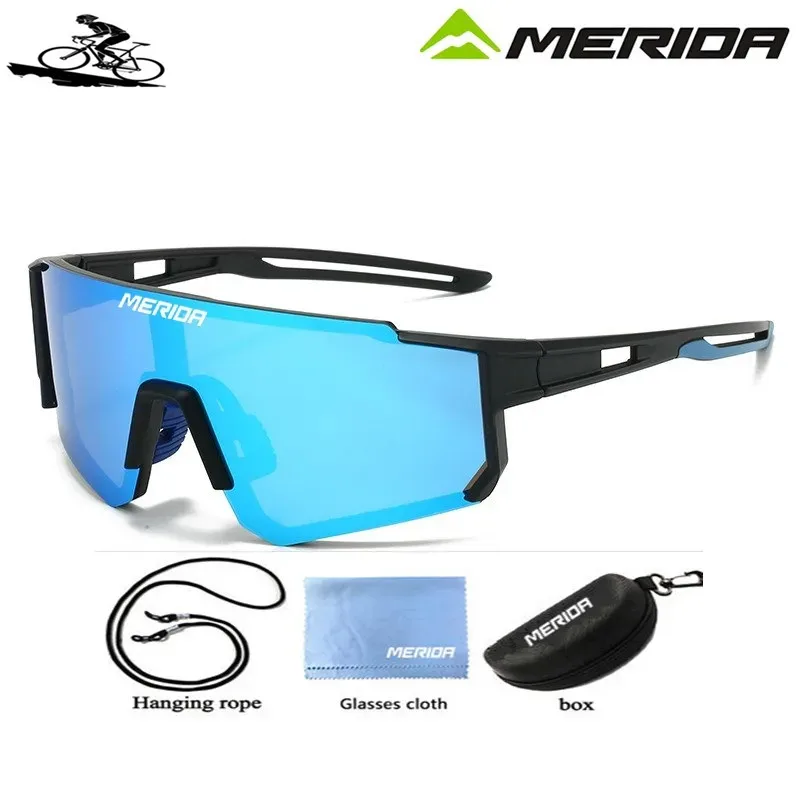 

MERIDA.New Outdoor Cycling Women's Sunglasses Polarized Integrated Windshield, European and American Men's Sports Sunglasses
