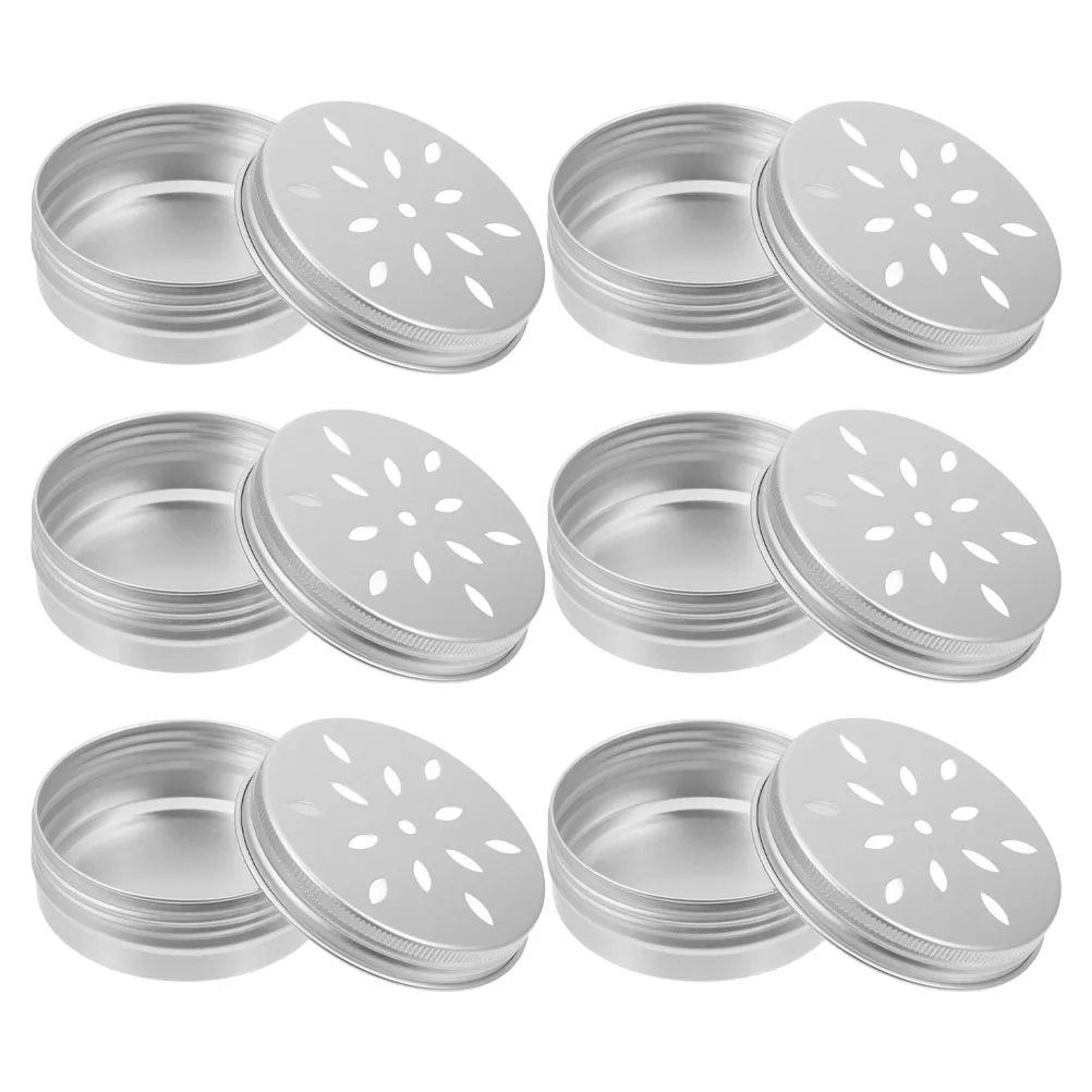 

6 Pcs Aluminum Box Packaging 60ml Durable Lightweight Dog Scent Containers Training Equipment Hollow Thread Design Metal Box