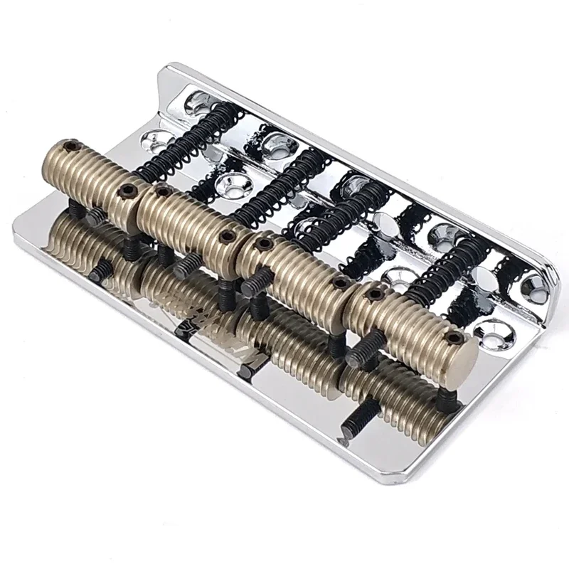 Wilkinson WOB41 WOB41T  Jazz Bass Chrome Silver  Four 4 Strings Electric Bass Bridge With Brass Saddles