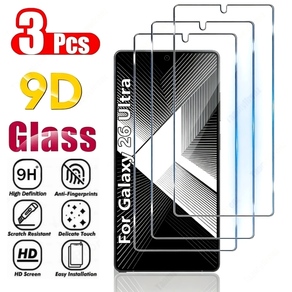 

3Pcs Ultra HD Tempered Glass for Samsung Galaxy S26 S25 S24 Ultra S23 S22 S21 S20 Plus S25 S24 FE Anti-Scratch Screen Protector