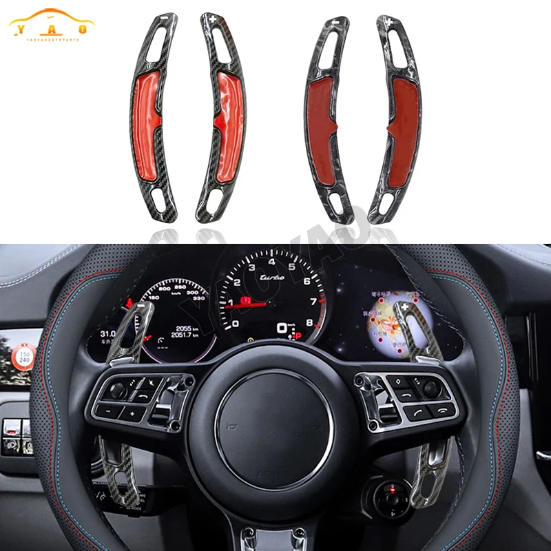 Shift Paddle Gear Extender Shifter ABS Steering Wheel DSG Extension Sticker For Porsche Macan Cayenne 911/918/718 Panamera