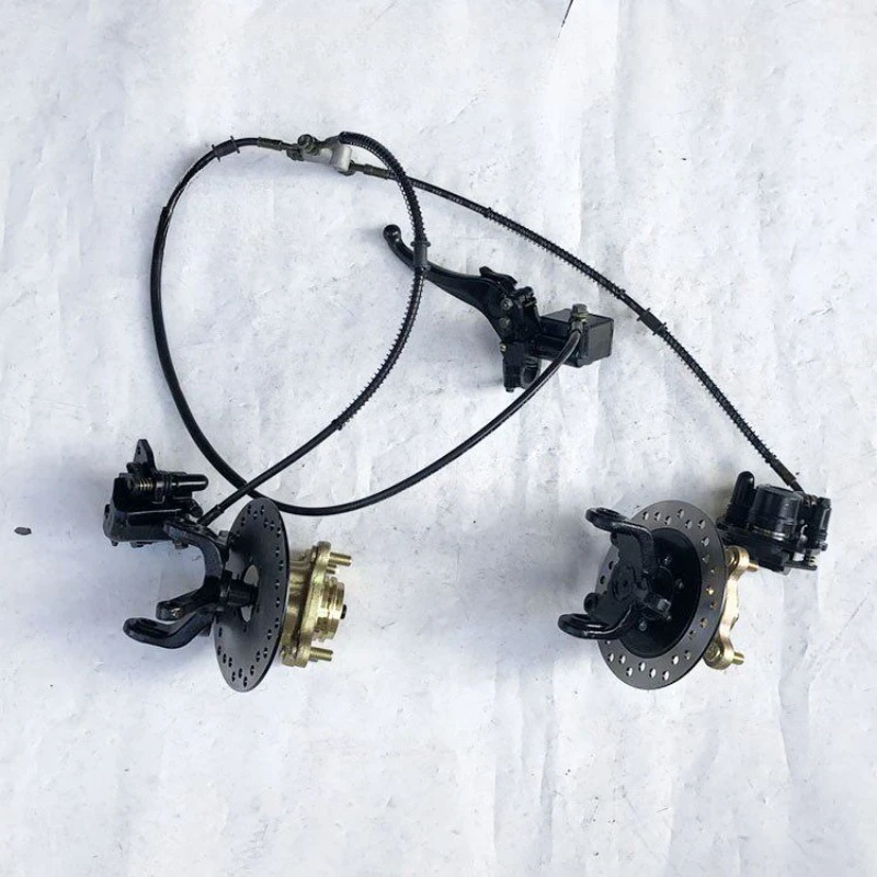 Beach Bike Accessories with Thickened Sheep Horn Shaft Flange Handbrake, One Trailer, Two Additional Large Disc Brake Disc