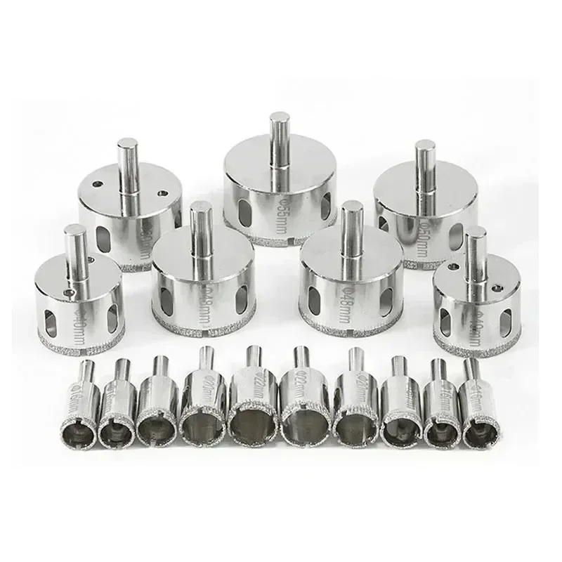 

10 шт./15 шт. набор сверл из быстрорежущей стали с алмазным покрытием, резак для стекла, гранита, плитки, держатель, колонковое сверло, режущий инструмент, мощные деревообрабатывающие инструменты