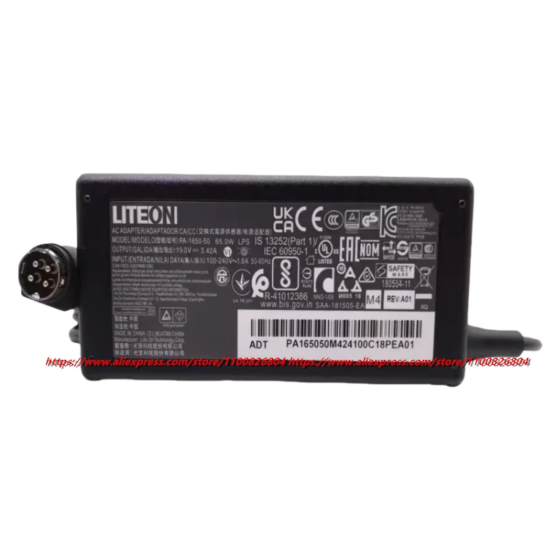 `Original Liteon AC Adapter PA-1650-50 65W 19V 3.42A Charger Power Supply 4- pin Plug Genuine