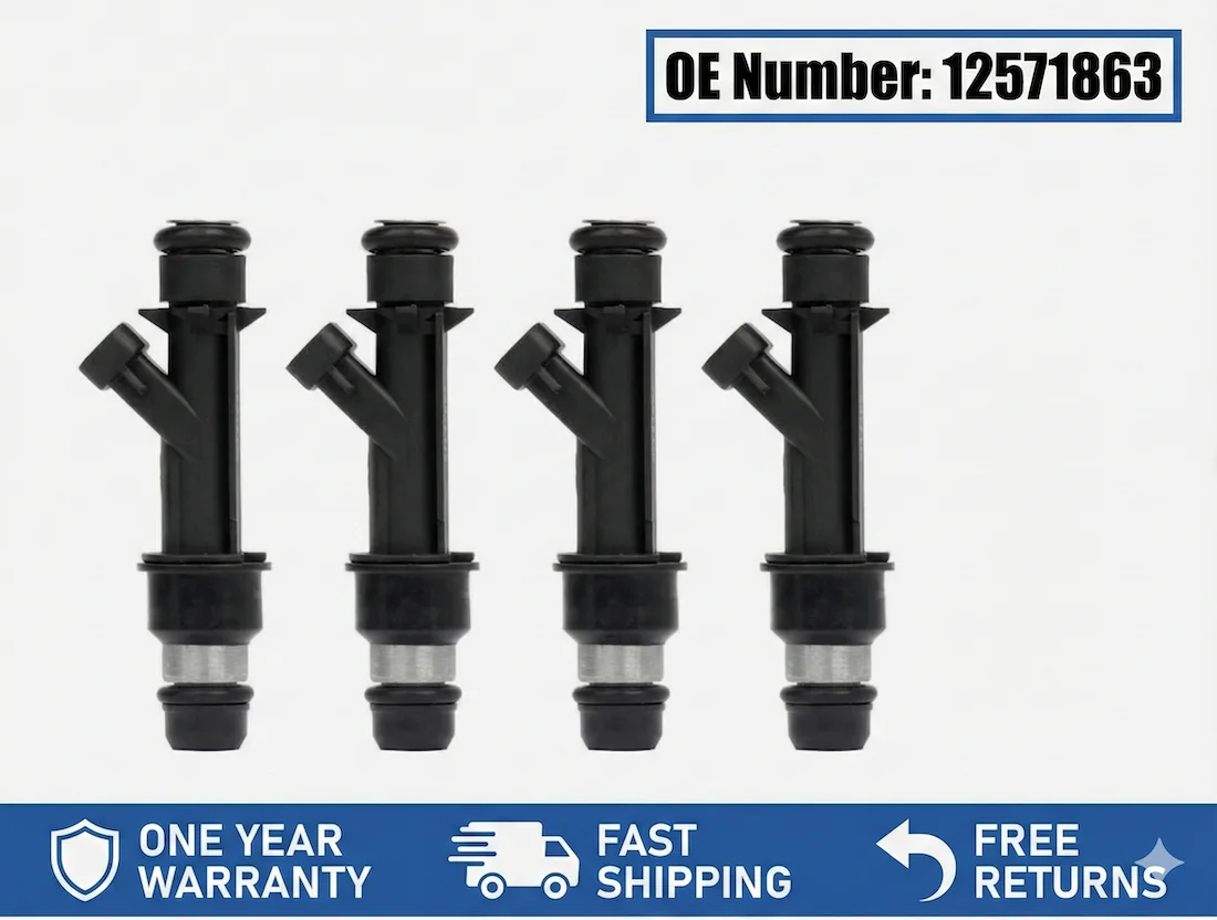 

4Pcs Remanufactured Fuel Injectors 12571863 For Chevy Cavalier Pontiac Sunfire 2.2L 2003-2005 FJ715 Flow Matched Set