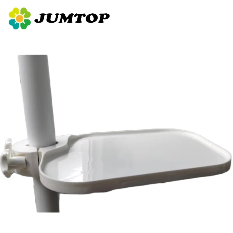 JUMTOP Dental Chair Scaler Tray Parts Rotatable Plate Post Mounted Shelf Tray