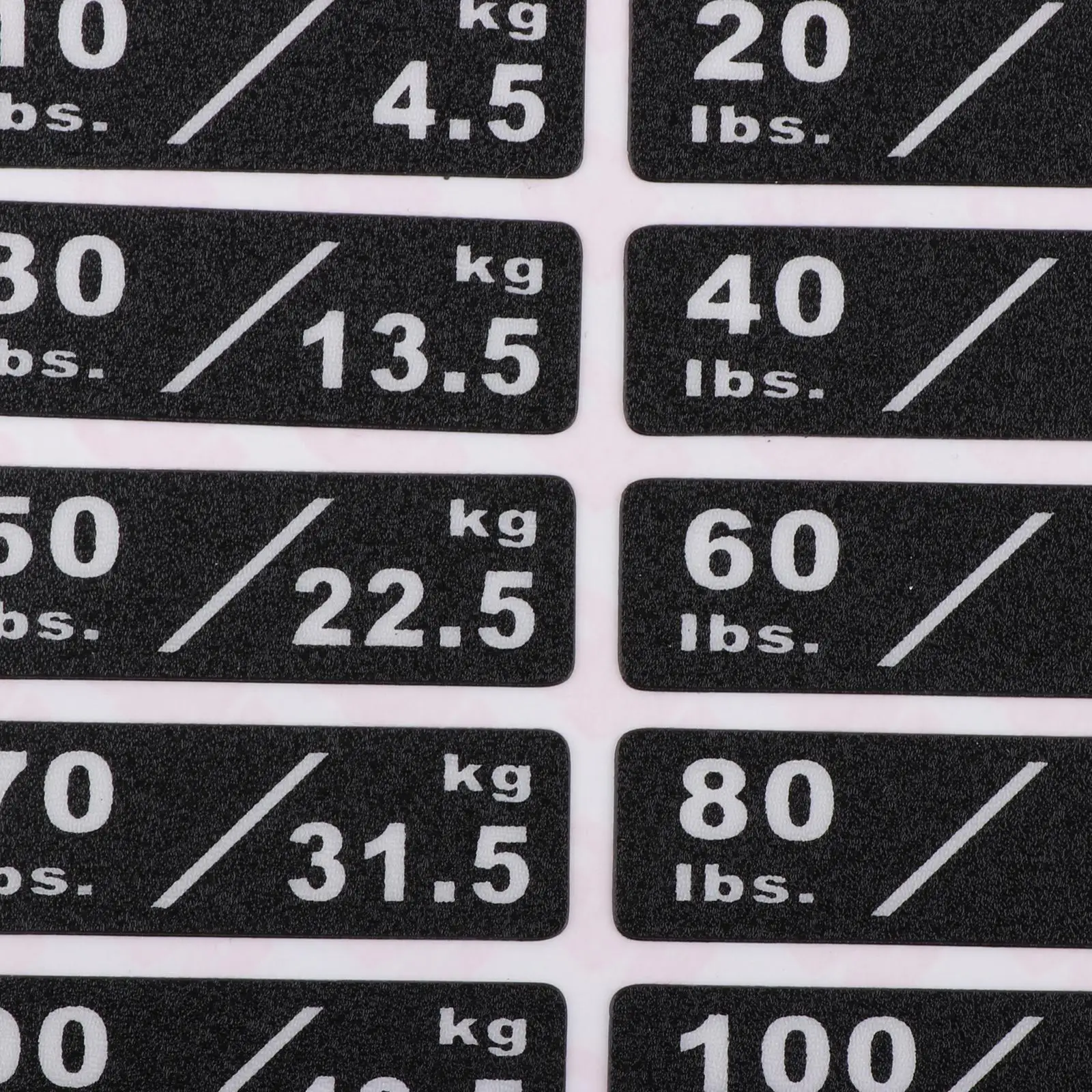 Weight Stack Labels PP Material Weight Stickers for Gym Equipment Accessory Workout Home Organization