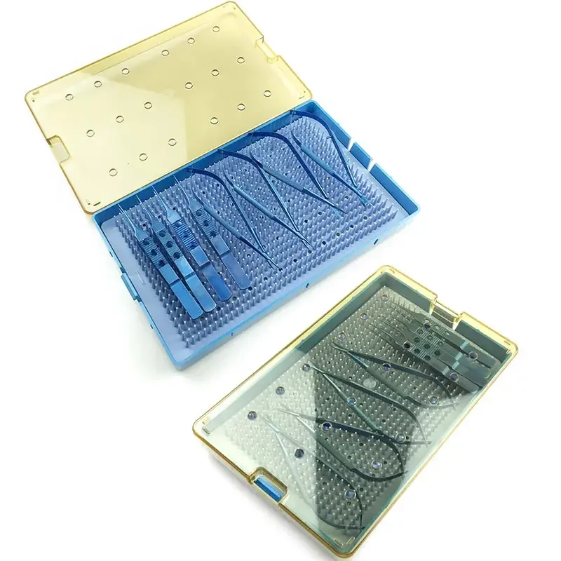 

GREATLH Needle Holder Eyelid Forceps Eyelid Surgical Tool Ophthalmic Instrument Titanium 8pcs
