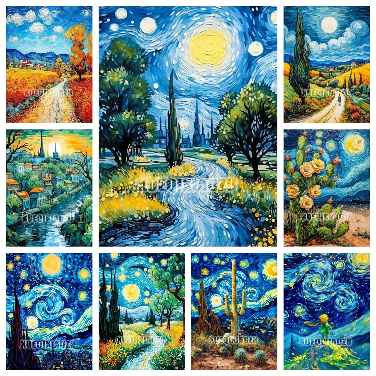 2026 Neues DIY 5D Kunst-Diamantmalerei-Set Van Gogh Impressionismus - Perfektes Geschenk für Handgemachte Heimdekoration