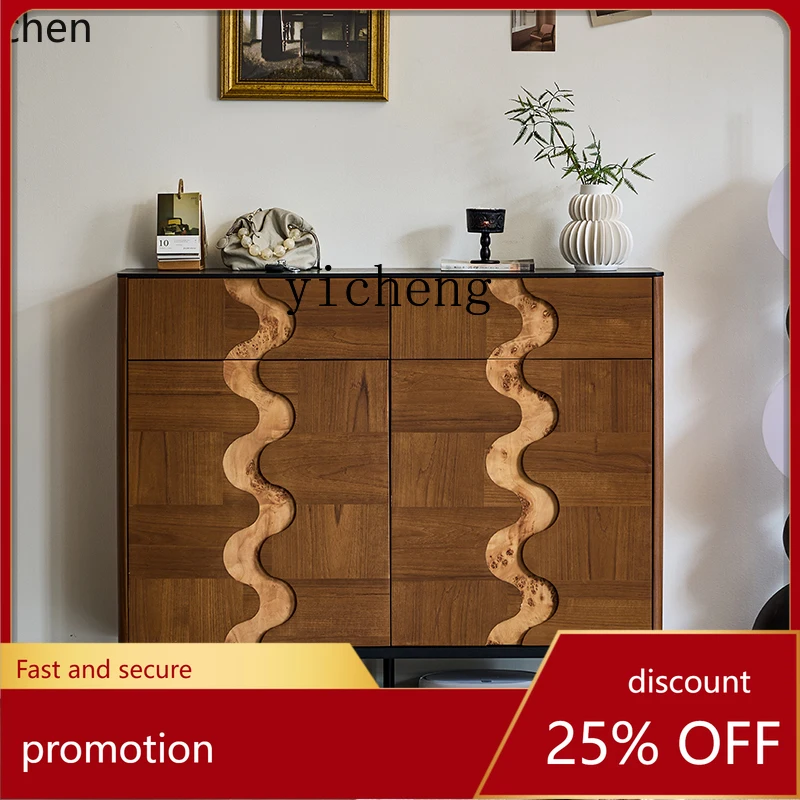 

Шкаф для обуви HXL из массива дерева, большой вместимости, для гостиной, интегрированный с тумбой для прихожей, шкаф для хранения